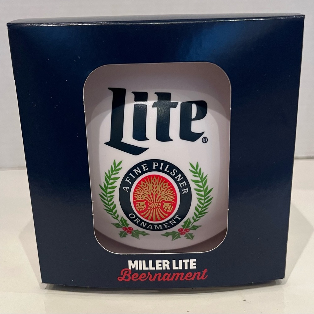 Miller Lite Beernament Christmas Ornament NEW in box